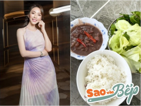 "Hoa hậu hài" Thu Trang khoe bữa cơm dân dã ngày mưa khiến danh hài Lê Giang đòi ăn chung