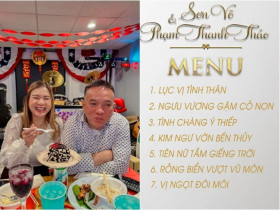 Phạm Thanh Thảo lên thực đơn kỷ niệm ngày cưới có món "Ngưu Vương gặm cỏ", "Tiên nữ tắm giếng trời"