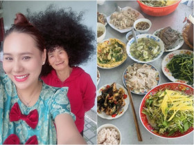 Mâm cơm quê dân dã của mẹ kế giản dị làm Hồ Bích Trâm thèm và thấy "ngon nhức nách"