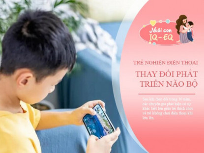 Gia đình - Não bộ trẻ &quot;nghiện&quot; điện thoại và trẻ không chơi điện thoại âm thầm thay đổi, khác biệt lớn sau 10 năm