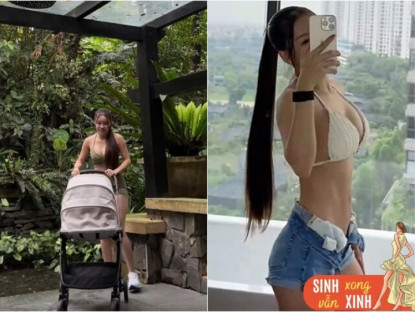 Gia đình - Vợ thủ môn Đặng Văn Lâm khoe body quá &quot;mlem&quot; sau sinh 2 tháng, dân tình nổ tranh cãi chuyện không ở cữ