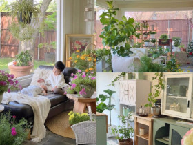 Mẹ Việt sống ở Mỹ xây căn nhà kính phủ đầy sắc hoa, phong cách chữa lành đẹp đến nao lòng
