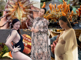 Sống như bà hoàng khi bầu bí: Nàng dâu nghìn tỷ ăn vàng 24K, Phương Oanh "chơi" món độc lạ