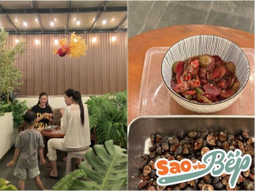 Nữ ca sĩ ở nhà hàng chục tỷ khoe bữa "chill" trên sân thượng, có món mận ngon ứa nước miếng
