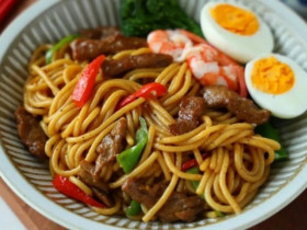 Mì bò sốt tiêu đen chuẩn nhà hàng, làm siêu nhanh tại nhà