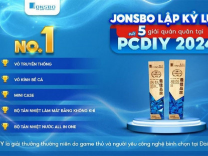 Thông tin doanh nghiệp - Jonsbo lập kỷ lục đạt 5 giải quán quân tại Giải thưởng PCDIY 2024 tại Đài Loan
