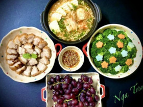 Thực đơn cơm tối cho nhà 4 người cực ngon, cả tháng không trùng món