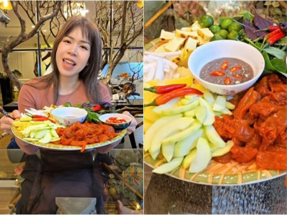 Gia đình - Vợ Mạnh Trường vừa cắn ớt vừa ăn món đặc sản &quot;đỉnh của chóp&quot;, nam diễn viên trêu loài vật này sắp &quot;tuyệt chủng&quot;