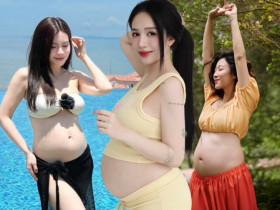 6 người đẹp khoe bụng bầu gợi cảm: Người diện bikini nóng bỏng, người “vác bụng” lên sân khấu