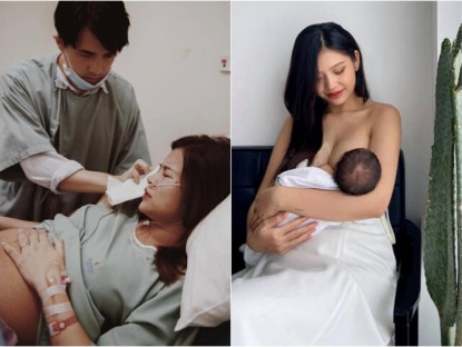 Gia đình - Sao Việt đi đẻ: Puka đau dữ dội vẫn xinh, Mai Vân Trang và Chúng Huyền Thanh gợi cảm khi cho con bú