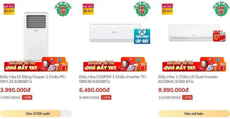 Loạt điều hoà giảm giá “siêu sốc” tháng 5, chỉ còn từ 3,9 triệu đồng/chiếc - 3