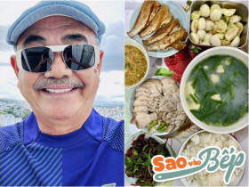 NSND Việt Anh khoe bữa cơm đạm bạc nhưng mọi người đều nhận xét: "Nhiều đạm tốn bạc"