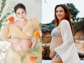 Sao Việt “vác bụng bầu” đi làm: Thu Minh được 2 đồng nghiệp dìu, đàn em 9X nằm viện chờ đẻ vẫn livestream bán hàng