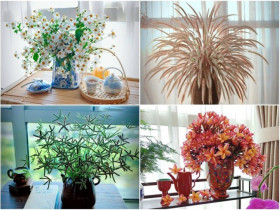 Mẹ đảm "đổi đời" cho hoa dại ven đường: Cỏ mần trầu, cỏ tranh hay xuyến chi,... khiến nhiều người ngẩn ngơ khi vào bình