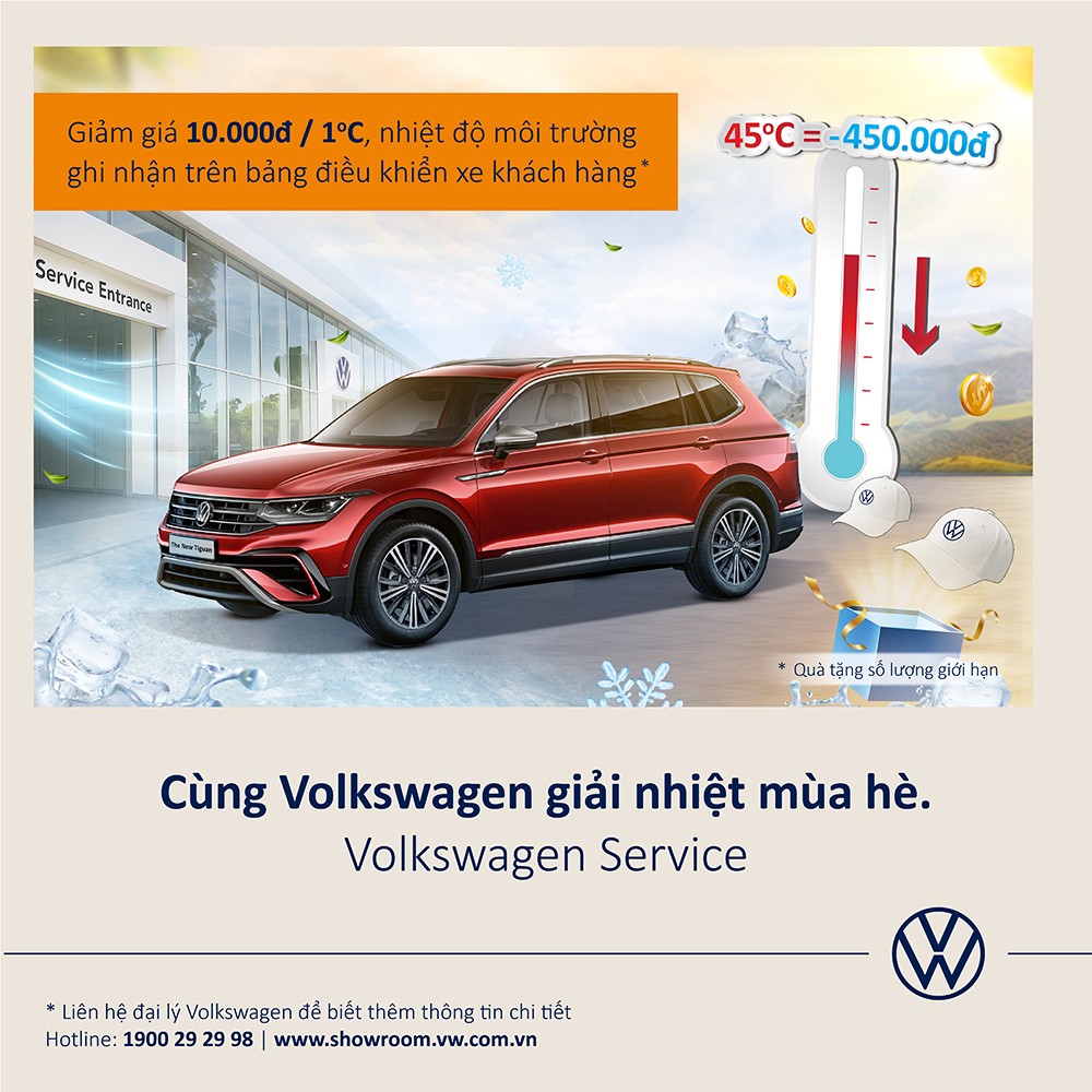 Volkswagen triển khai ưu đãi bảo dưỡng theo nhiệt độ hiển thị trên xe - ý tưởng độc nhất tại Việt Nam - 1