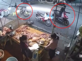Clip: Thanh niên bỏ xe đạp 