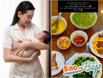 Gia đình - MC Mai Ngọc khoe &quot;cơm canh sáng tối&quot; dù bận bịu chăm con nhỏ, đổi món ngon cho ngày hè nóng nực