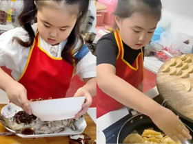 Bé gái 6 tuổi xinh xắn vào bếp mỗi ngày nấu cơm dưỡng thai cho mẹ, "đầu bếp nhí" khiến cả cõi mạng rưng rưng