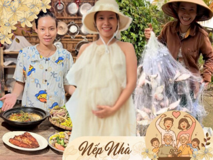 Gia đình - 9X miền Tây bế bụng bầu &quot;vượt mặt&quot; đi giăng lưới bắt cá, lan tỏa nếp sống chân quê thu hút triệu view