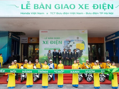 Thông tin doanh nghiệp - Honda Việt Nam và Bưu điện Việt Nam mở rộng triển khai Dự án sử dụng xe điện giao hàng