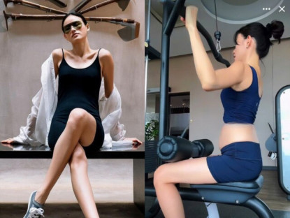 Gia đình - Người đẹp Việt sở hữu “cặp kiếm Nhật” dài miên man ôm bụng bầu hì hục tập thể dục, có chồng là bác sĩ thẩm mỹ vòng 1 nổi tiếng