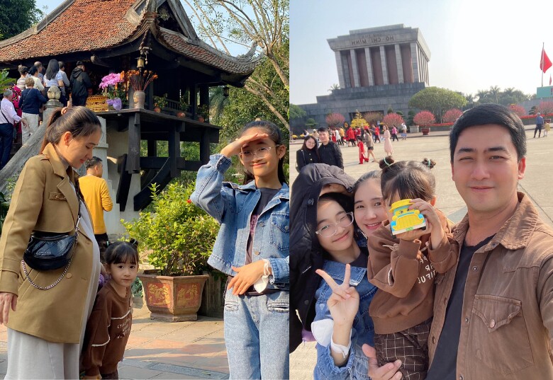 Vợ diễn viên Bảo Anh mang bầu 3 lần vẫn đẹp nuột nà, nhìn qua cứ ngỡ bạn học của con gái - 4