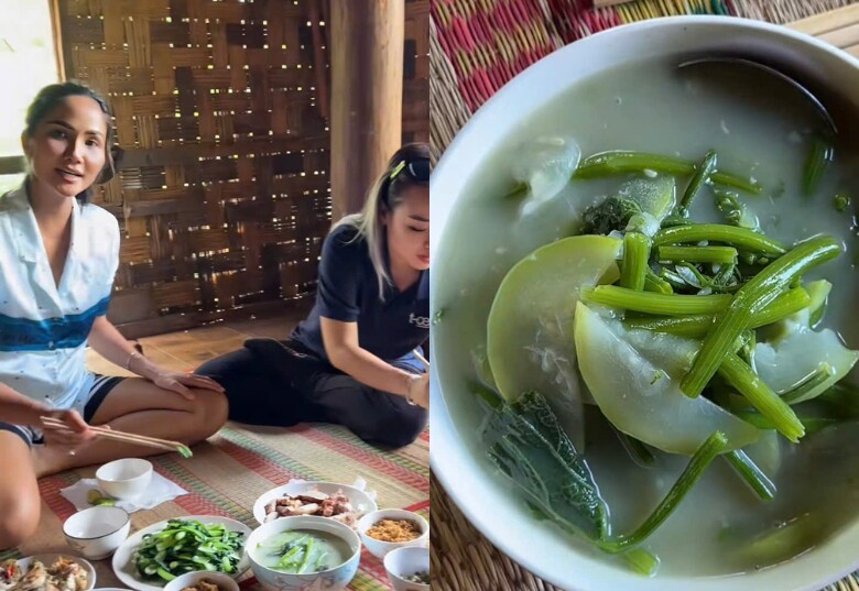 H’Hen Niê mang thai ăn đủ món từ đặc sản đến dân dã, chồng dậy từ 4h sáng chưng cả &#34;thau yến&#34; cho vợ bầu - 2