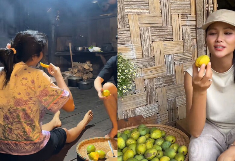 H’Hen Niê mang thai ăn đủ món từ đặc sản đến dân dã, chồng dậy từ 4h sáng chưng cả &#34;thau yến&#34; cho vợ bầu - 4