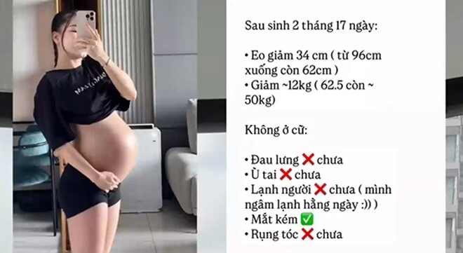Vợ thủ môn Đặng Văn Lâm khoe body quá &#34;mlem&#34; sau sinh 2 tháng, dân tình nổ tranh cãi chuyện không ở cữ - 2