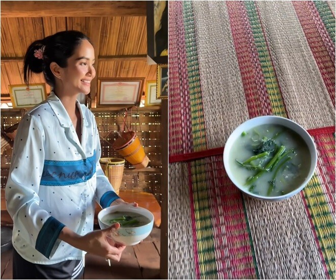 Bữa cơm tiếp khách dân dã nhà &#34;Hoa hậu nghèo nhất Việt Nam&#34;, có món canh với cách nấu khác lạ - 2