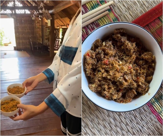 Bữa cơm tiếp khách dân dã nhà &#34;Hoa hậu nghèo nhất Việt Nam&#34;, có món canh với cách nấu khác lạ - 4