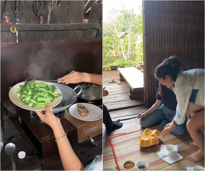 Bữa cơm tiếp khách dân dã nhà &#34;Hoa hậu nghèo nhất Việt Nam&#34;, có món canh với cách nấu khác lạ - 8