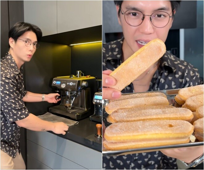 Chồng Ngô Thanh Vân bị &#34;bắt quả tang&#34; khi định trốn vợ bầu ăn khuya với bánh ngon tự làm - 6