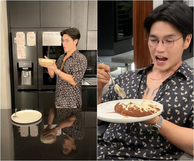 Chồng Ngô Thanh Vân bị &#34;bắt quả tang&#34; khi định trốn vợ bầu ăn khuya với bánh ngon tự làm - 8