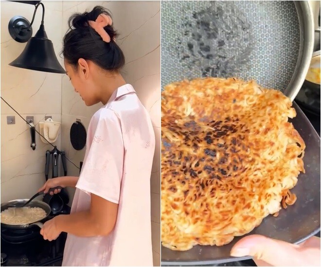 Lê Thúy nấu ăn giữa trời nắng, chồng phải đứng che ô cho cô vợ cao nghều - 6