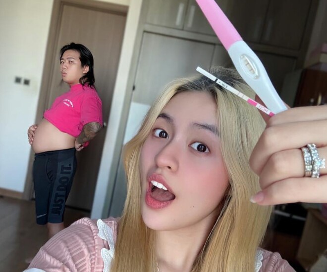 Hot girl 2k quê Gia Lai diện bikini nhỏ xíu khoe bụng bầu xinh, nhan sắc ngày càng thăng hạng sau khi lấy chồng CEO - 1