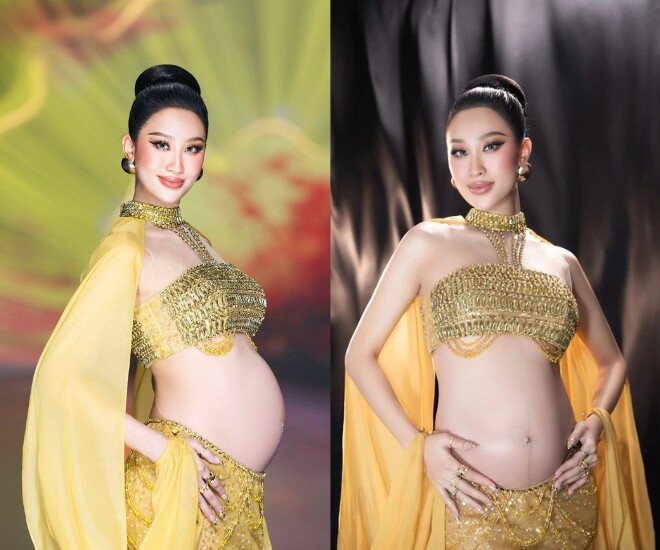 Mỹ nhân Việt 5 lần thi hoa hậu đẹp mặn mà trước ngày lâm bồn, đợi con tròn 1 tuổi sẽ làm đám cưới với người chồng bí mật - 1