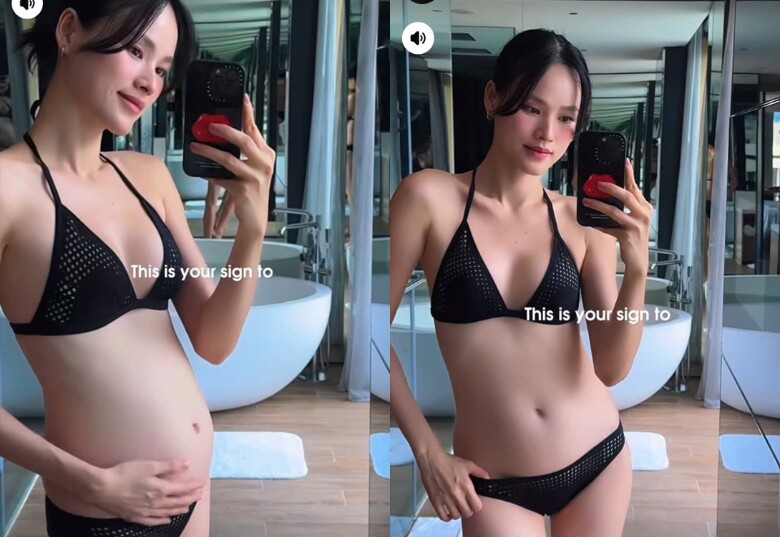 Người đẹp Việt sở hữu “cặp kiếm Nhật” dài miên man ôm bụng bầu hì hục tập thể dục, có chồng là bác sĩ thẩm mỹ vòng 1 nổi tiếng - 4