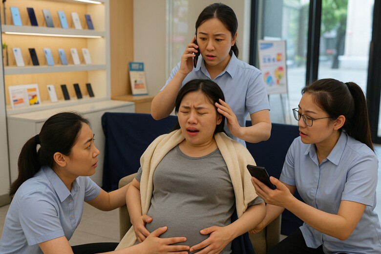 Sinh con giữa cửa hàng điện thoại: Cả tiệm hoá “phòng sinh mini”, nhân viên bán máy bỗng thành bác sĩ đỡ đẻ - 4