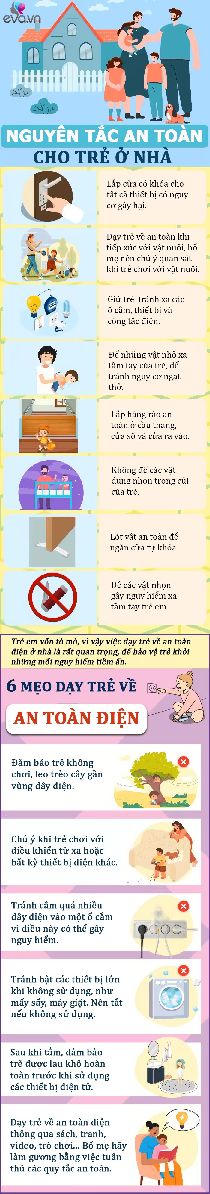 Infographic: Nguyên tắc an toàn điện, kỹ năng phòng chống điện giật cho trẻ em khi ở nhà mùa hè - 1