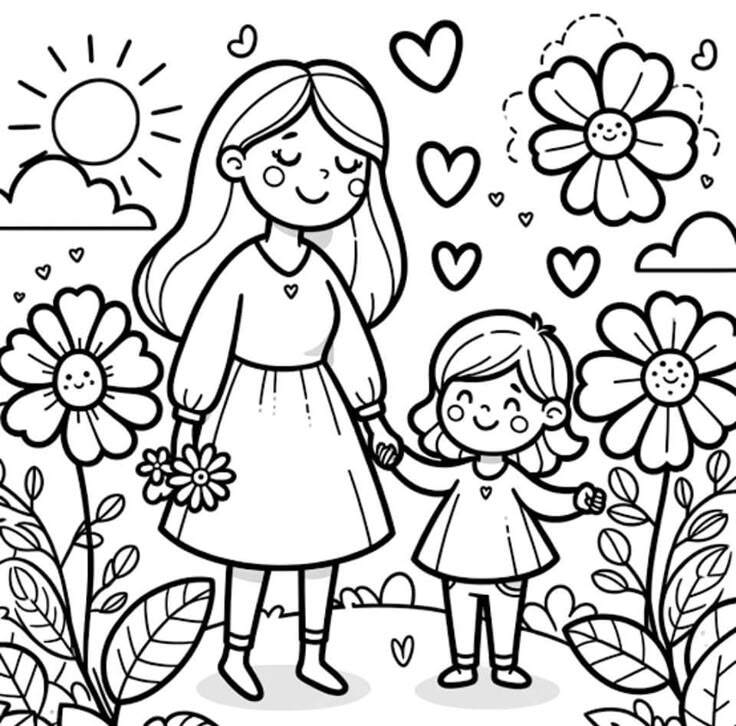 Tặng bé 20 bức tranh tô màu các loài hoa, khám phá thế giới màu sắc và khơi gợi sáng tạo - 18