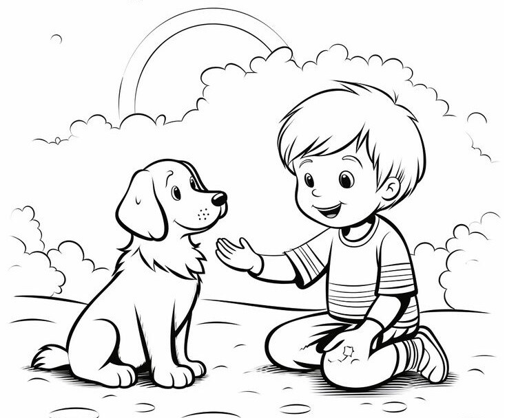 Khám phá 20 bức tranh tô màu chó con siêu đáng yêu cho bé mầm non - 5