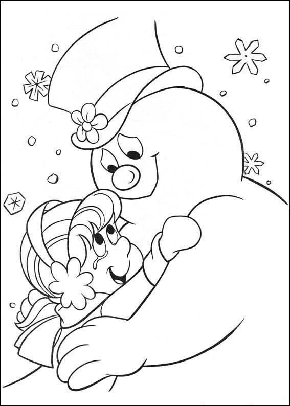Tranh tô màu người tuyết Frosty vui nhộn, bé thoải mái hóa trang cho nhân vật phim hoạt hình yêu thích - 3