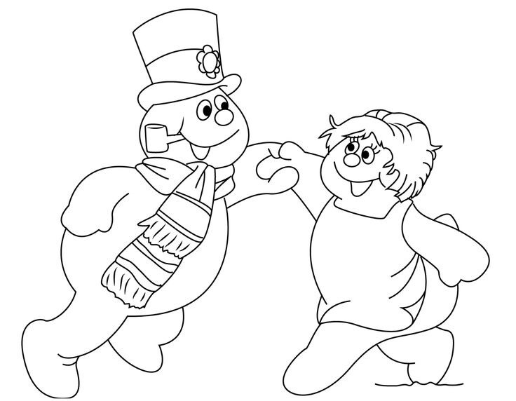 Tranh tô màu người tuyết Frosty vui nhộn, bé thoải mái hóa trang cho nhân vật phim hoạt hình yêu thích - 10