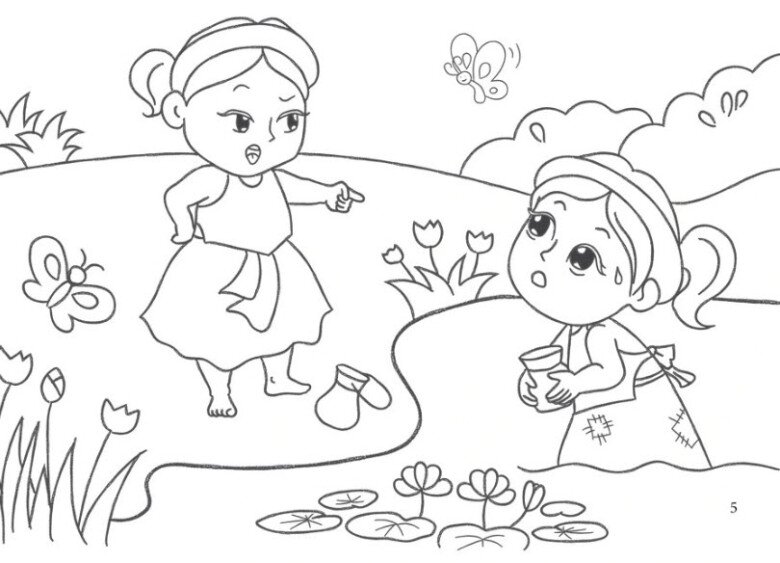 Tranh tô màu nhân vật truyện cổ tích, dạy bé học toán và phối màu sắc yêu thích - 11