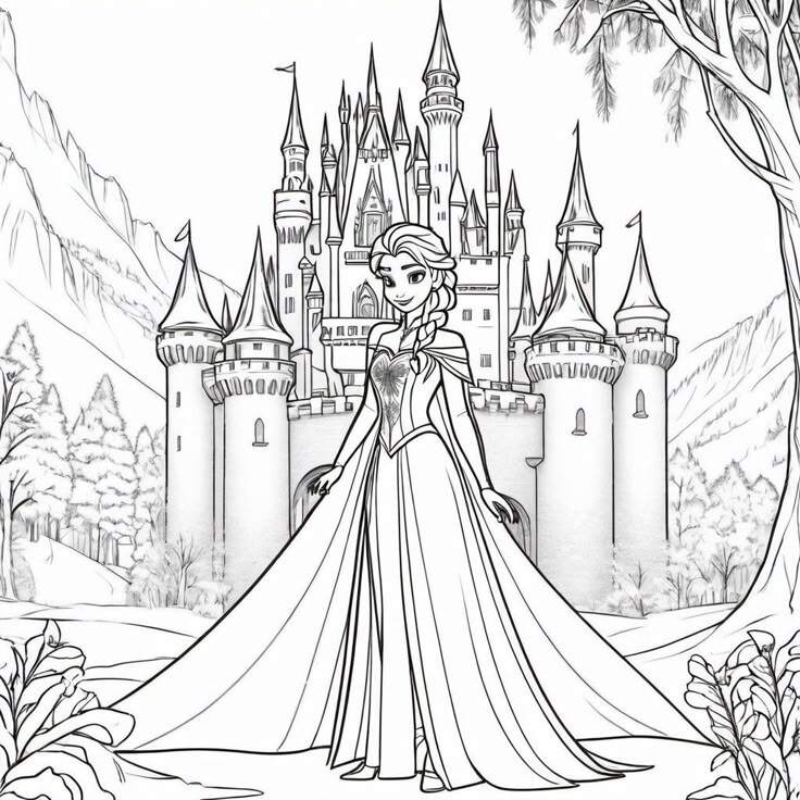Top 20 bức tranh tô màu những nàng công chúa Disney xinh đẹp nhất - 14