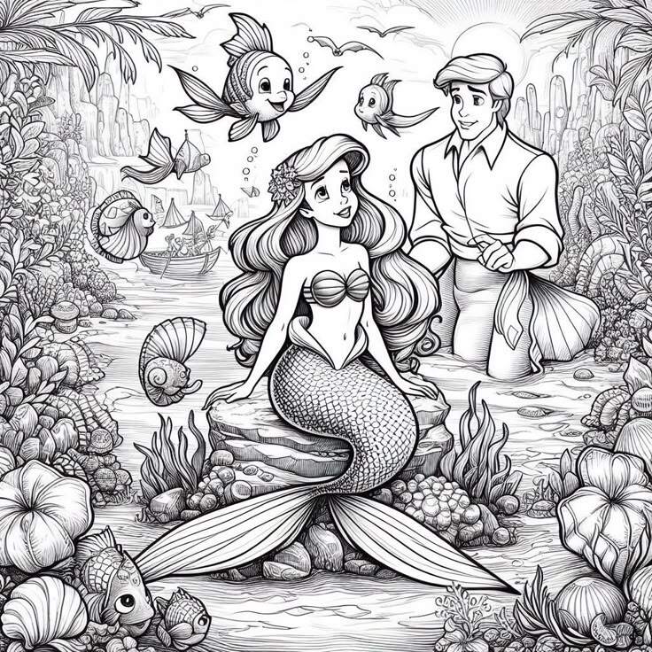 Top 20 bức tranh tô màu những nàng công chúa Disney xinh đẹp nhất - 4