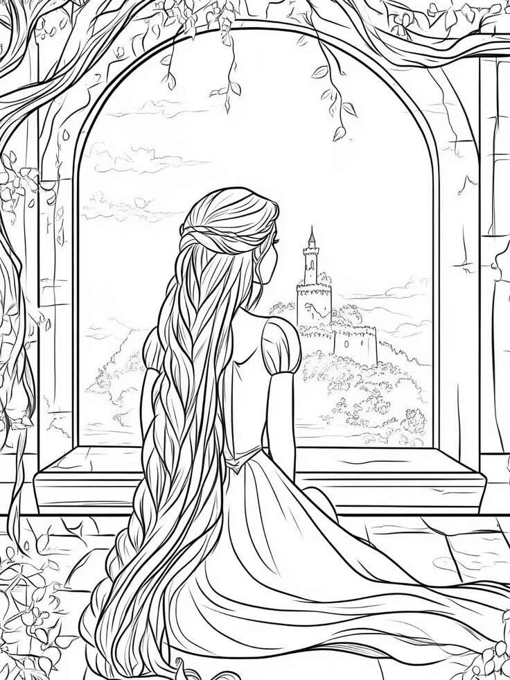 Top 20 bức tranh tô màu những nàng công chúa Disney xinh đẹp nhất - 8