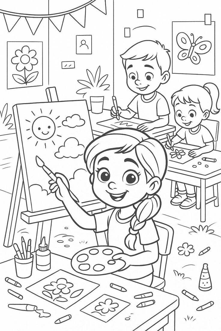 20 tranh tô màu ngày Quốc tế Thiếu nhi, bé tự tay tạo nên bức tranh đẹp cho ngày vui của mình - 18