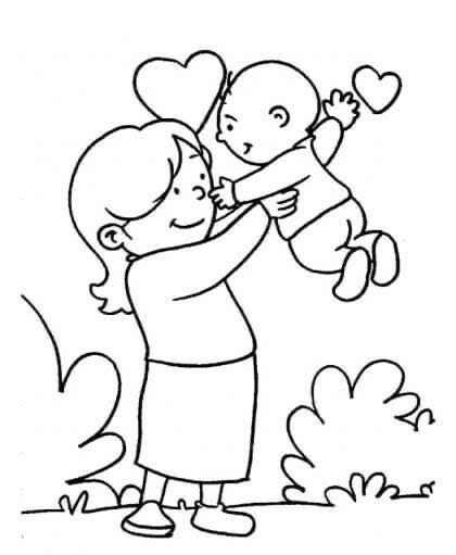 Tranh tô màu theo chủ đề: Gợi ý 20 mẫu tranh tô màu bé làm thiệp tặng mẹ - 12
